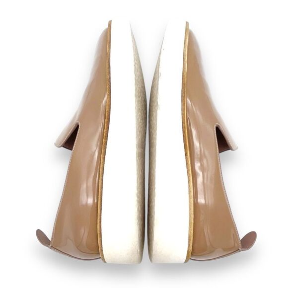 Vince Sanders Patent Leather Platform Slip On Sneakers Taupe Antique Rose Size 6 - Picture 11 of 15